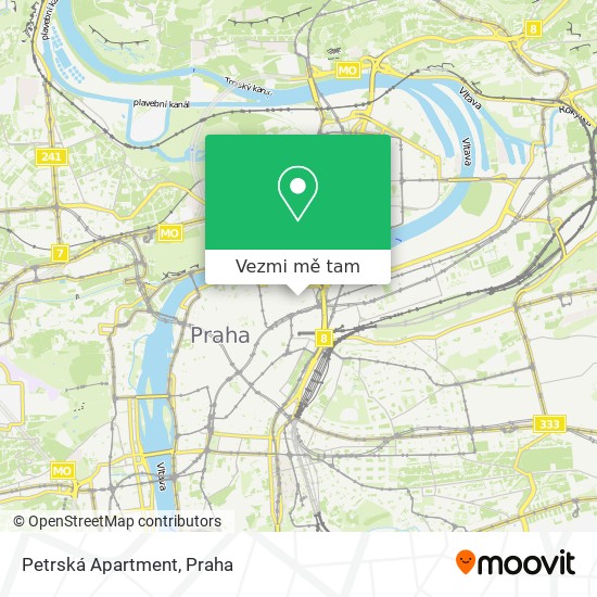Petrská Apartment mapa