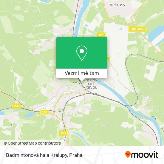 Badmintonová hala Kralupy mapa