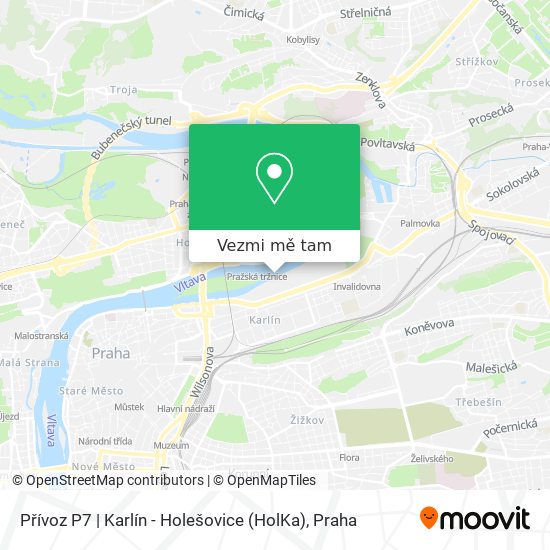 Přívoz P7 | Karlín - Holešovice (HolKa) mapa