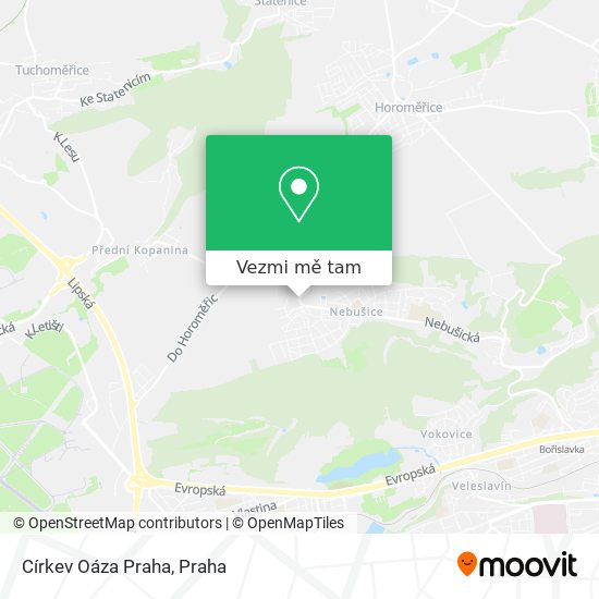 Církev Oáza Praha mapa