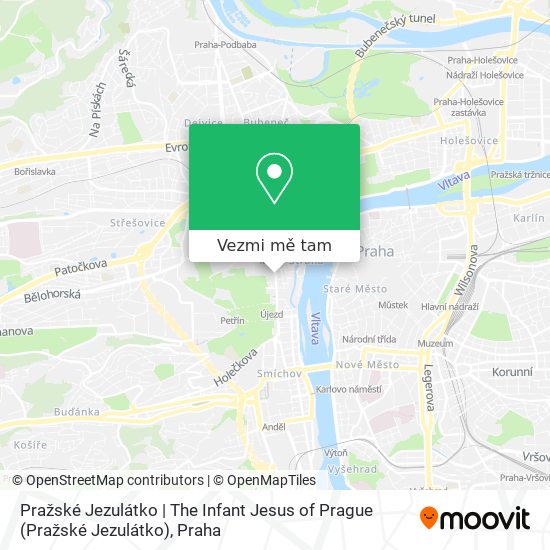 Pražské Jezulátko | The Infant Jesus of Prague mapa