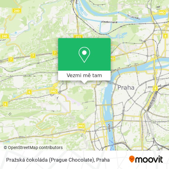 Pražská čokoláda (Prague Chocolate) mapa