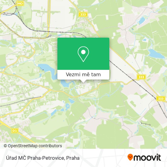 Úřad MČ Praha-Petrovice mapa