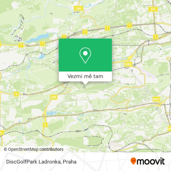 DiscGolfPark Ladronka mapa