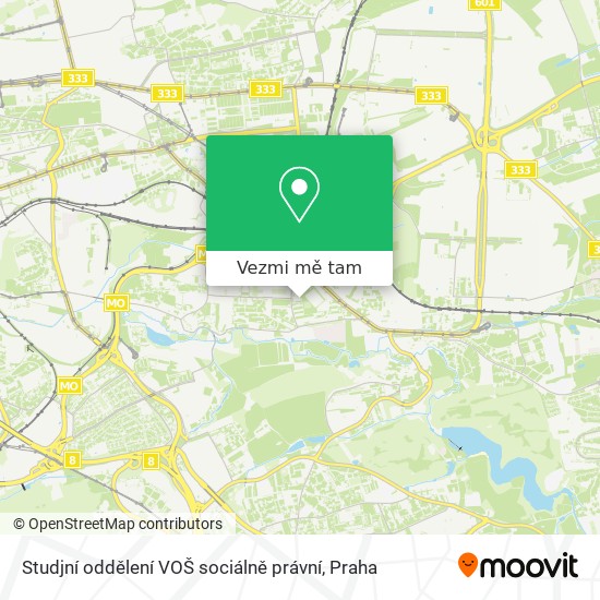 Studjní oddělení VOŠ sociálně právní mapa