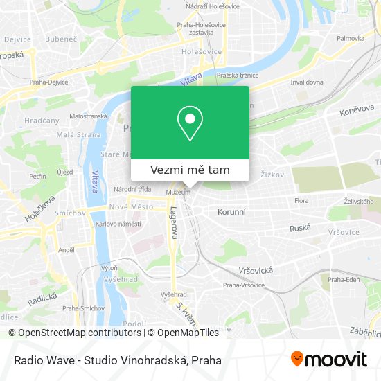 Radio Wave - Studio Vinohradská mapa
