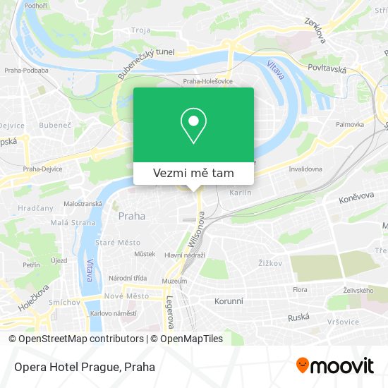 Opera Hotel Prague mapa