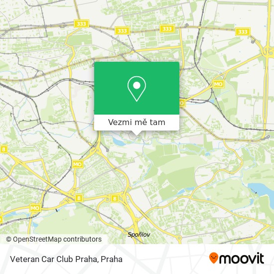 Veteran Car Club Praha mapa