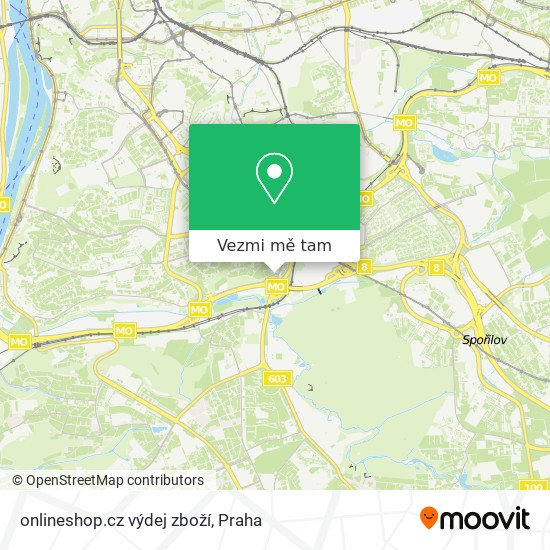 onlineshop.cz výdej zboží mapa