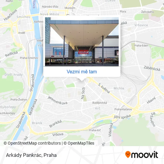 Arkády Pankrác mapa