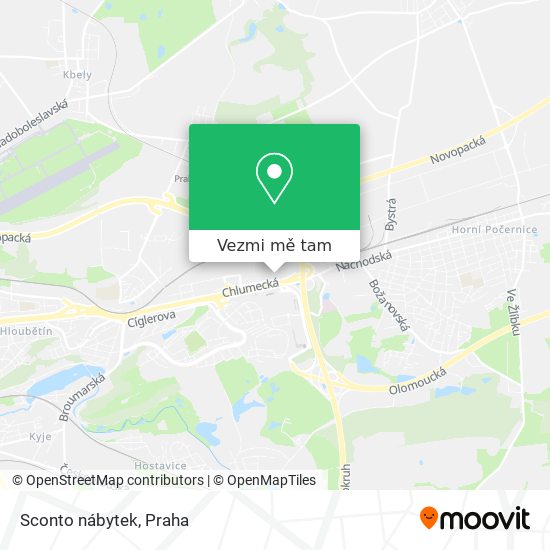 Sconto nábytek mapa