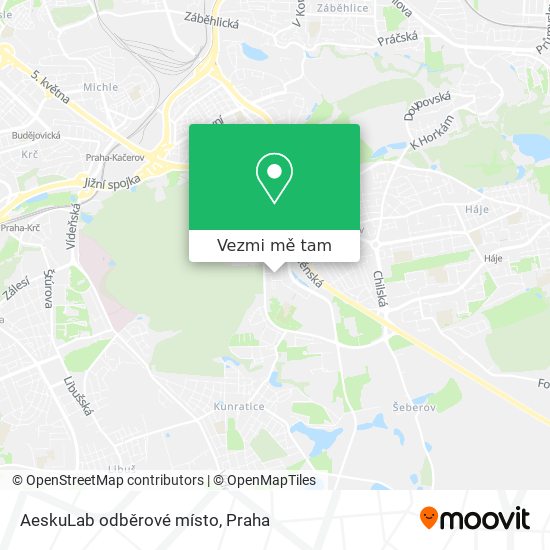 AeskuLab odběrové místo mapa