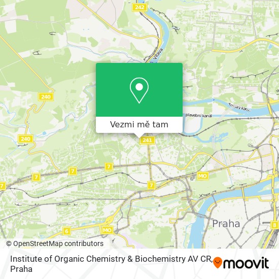 Institute of Organic Chemistry & Biochemistry AV CR mapa