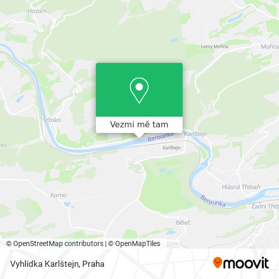 Vyhlídka Karlštejn mapa