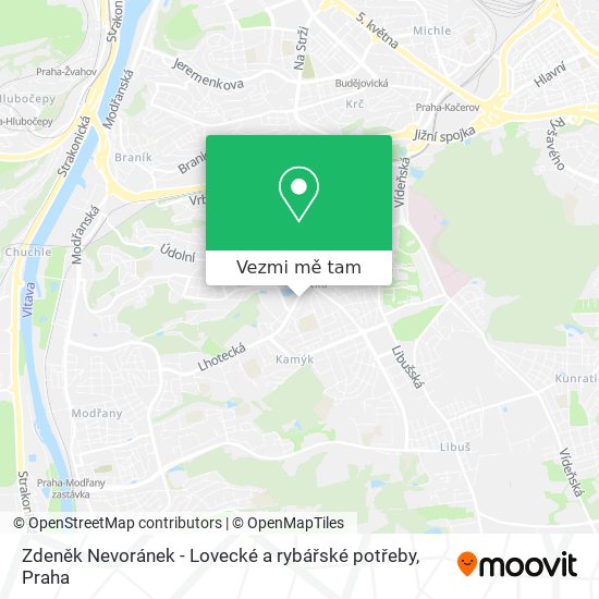 Zdeněk Nevoránek - Lovecké a rybářské potřeby mapa