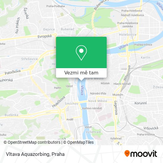 Vltava Aquazorbing mapa