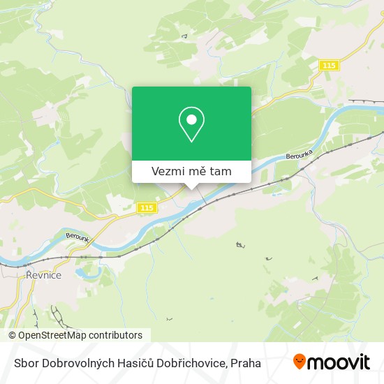 Sbor Dobrovolných Hasičů Dobřichovice mapa