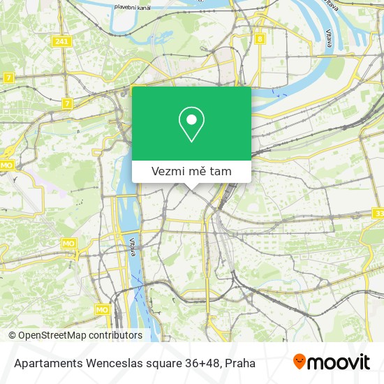 Apartaments Wenceslas square 36+48 mapa