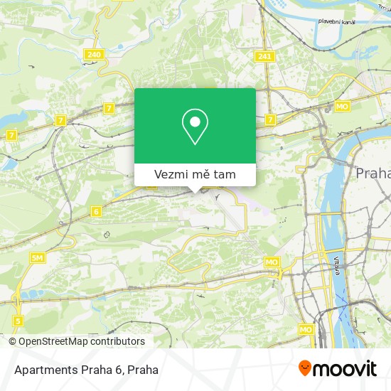 Apartments Praha 6 mapa