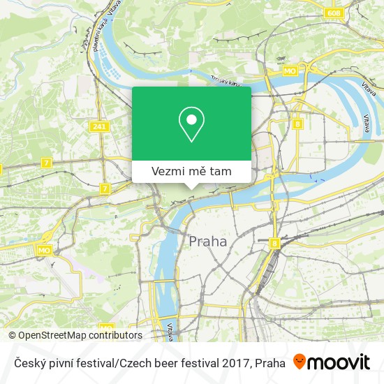 Český pivní festival / Czech beer festival 2017 mapa