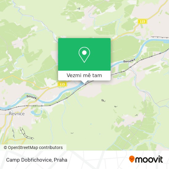 Camp Dobřichovice mapa