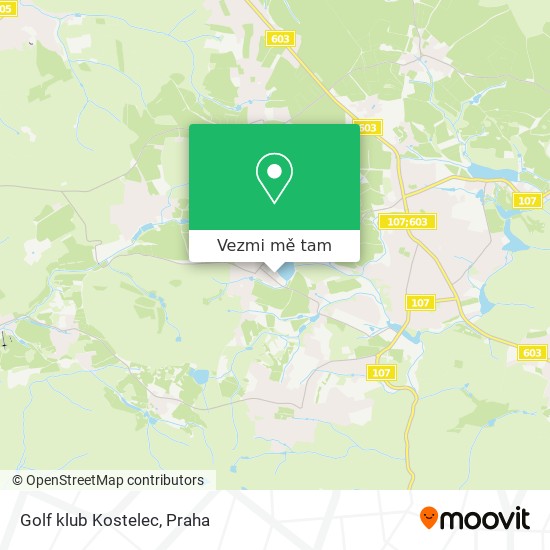 Golf klub Kostelec mapa