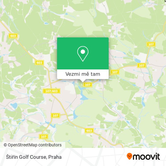 Štiřín Golf Course mapa