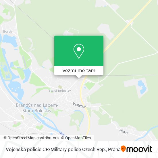 Vojenska policie CR / Military police Czech Rep. mapa