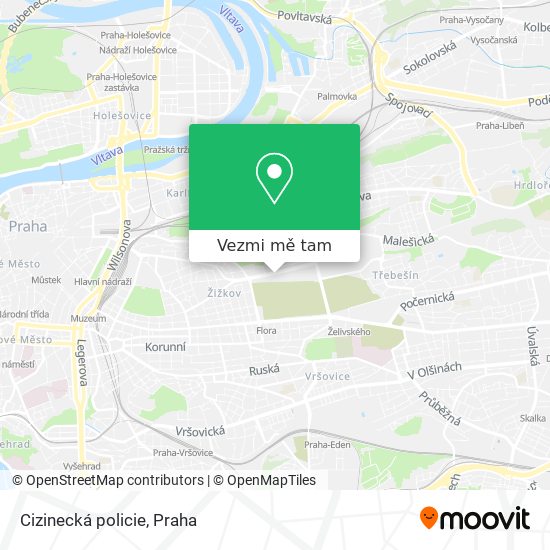 Cizinecká policie mapa