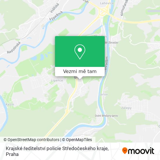 Krajské ředitelství policie Středočeského kraje mapa