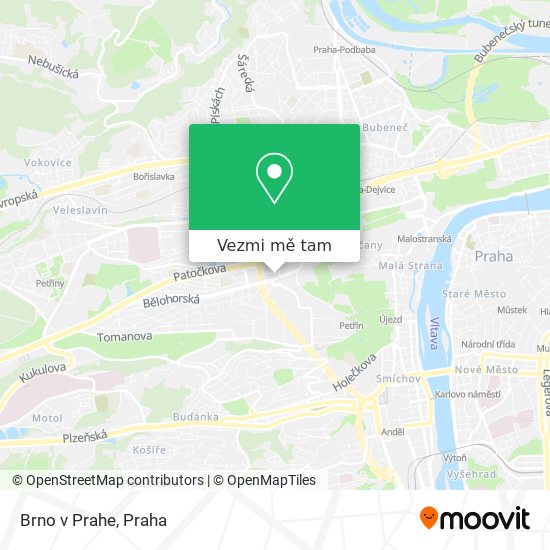 Brno v Prahe mapa