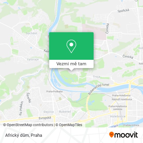 Africký dům mapa