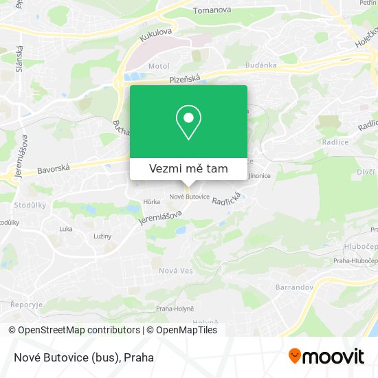 Nové Butovice (bus) mapa