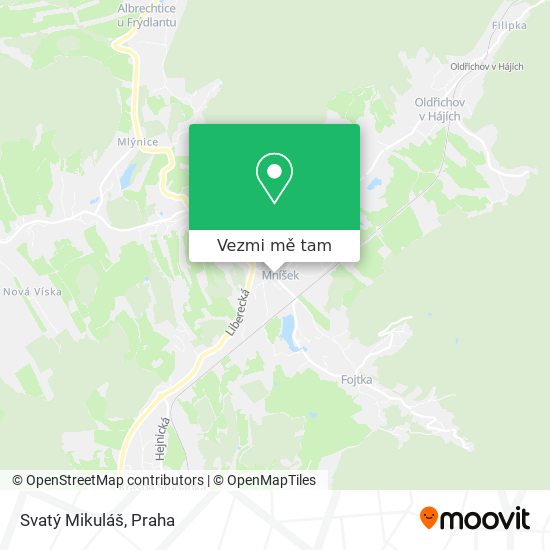Svatý Mikuláš mapa