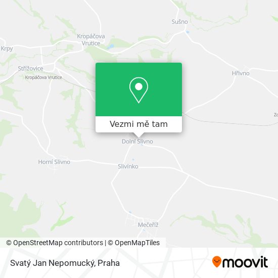 Svatý Jan Nepomucký mapa