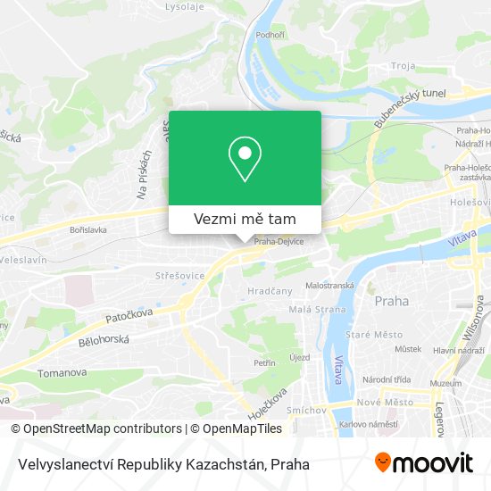 Velvyslanectví Republiky Kazachstán mapa