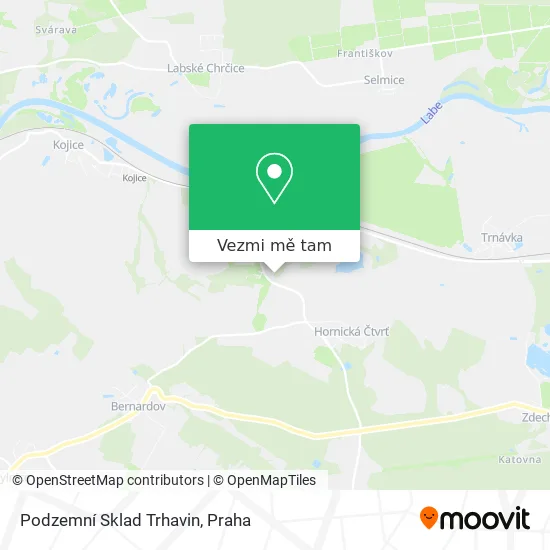 Podzemní Sklad Trhavin mapa