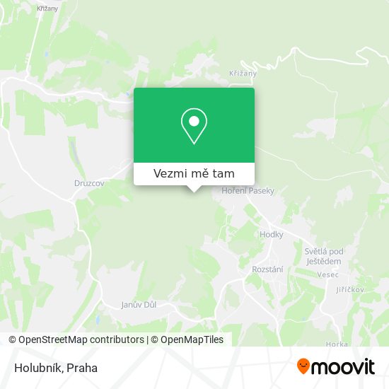 Holubník mapa