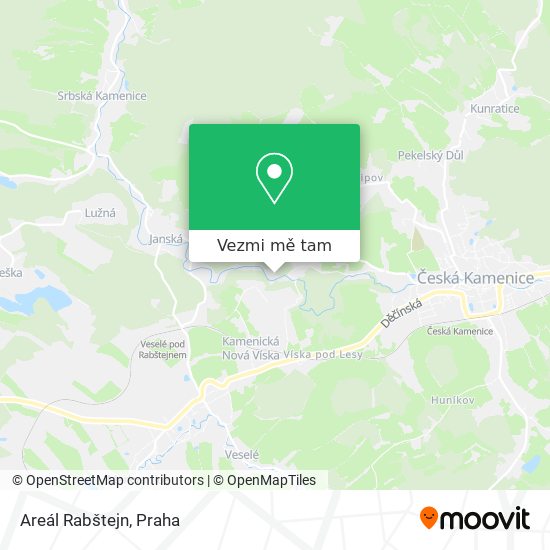 Areál Rabštejn mapa