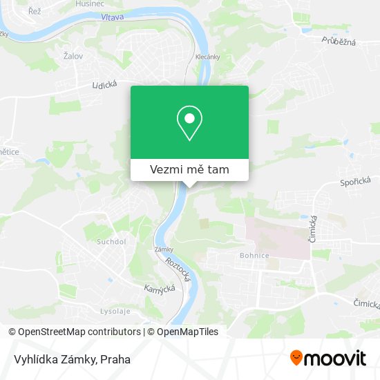 Vyhlídka Zámky mapa