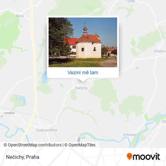 Nečichy mapa