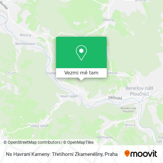 Ns Havraní Kameny: Třetihorní Zkameněliny mapa