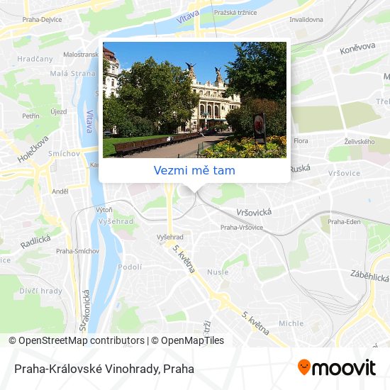 Praha-Královské Vinohrady mapa