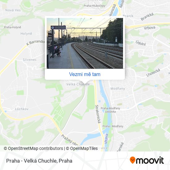 Praha - Velká Chuchle mapa