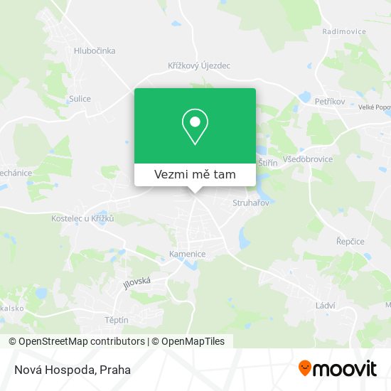 Nová Hospoda mapa