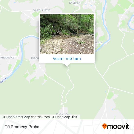 Tři Prameny mapa