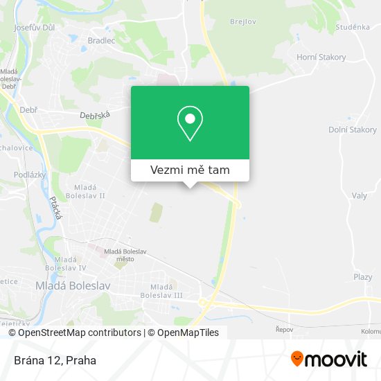 Brána 12 mapa
