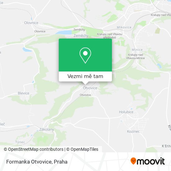 Formanka Otvovice mapa