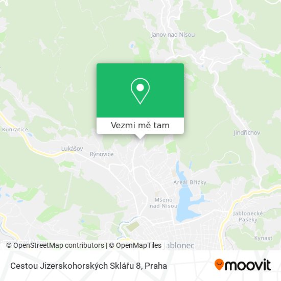 Cestou Jizerskohorských Sklářu 8 mapa