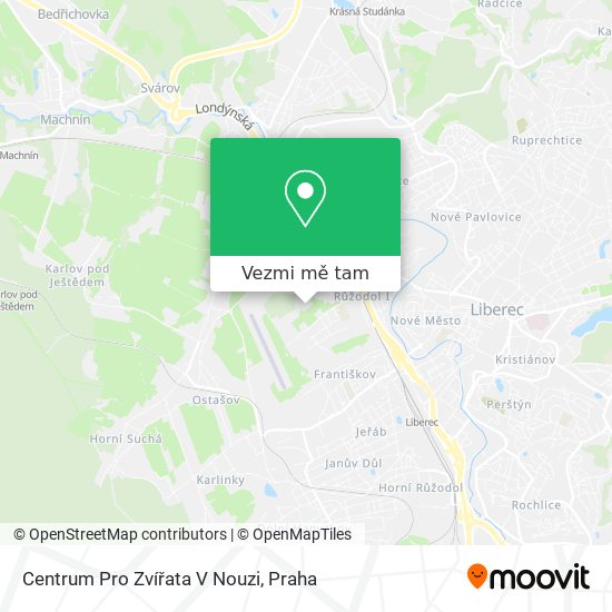 Centrum Pro Zvířata V Nouzi mapa